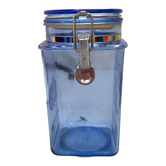 Protonix Promotional 40mg Blue Transparent Storage Jar Cookie Jar Drug Rep Lid - Picture 2 of 8